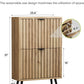 Smart FENDEE Shoe Cabinet with 2 Flip Drawers Slim Shoe Storage Cabinet, Entryway, Natural, 23.6 in