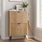 Smart FENDEE Shoe Cabinet with 2 Flip Drawers Slim Shoe Storage Cabinet, Entryway, Natural, 23.6 in