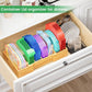 Semiocthome Bamboo Expandable Lid Organizer with 3 Adjustable Dividers,Drawer Caddy