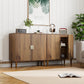 Smart FENDEE Buffet Cabinet with Adjustable Shelf, Kitchen Storage Cabinet, Walnut Wood