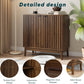Smart FENDEE Kitchen Buffet Cabinet with Adjustable Shelf, Wood Coffee Bar Cabinet Sideboard,Walnut