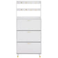 Smuxee Retro 70.9"H Shoe Organizer with 3 Drawers,8 Hooks,Living Room Shoe Cabinet Entryway