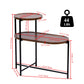 Algherohein 2 Tier Oval End Table for Living Room,Indoor Small Tray Table Side Table