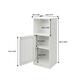 Semiocthome Bathroom Storage Cabinet, Floor Cabinet Organizer with Slatted Door and Adjustable Shelf, Bathroom, White