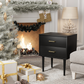 Semiocthome Nightstand with 2 Drawers, Bedside Table for Bedroom, End Tables for Living Room, Black