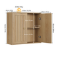 Semiocthome Bathroom Cabinet Wall Mount Medicine Cabinet Storage Organizer with Fluted Door, Oak
