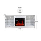Algherohein Fireplace TV Stand for 65 inch TV,57.8in L Electric Fireplace Entertainment Center