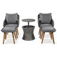 Algherohein Rattan 2-Seat Patio Furniture Set with Rocking Chairs,3 Piece Outdoor Patio Set