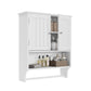 Smuxee Bathroom Wall Storage Cabinets with Door and Open Shelves,over The Toilet Storage,White Small