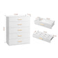 Semiocthome 5 Drawer Dresser with Glass Top and RGB Light Storage Cabinet for Jewelry Display