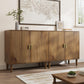 Semiocthome Sideboard Buffet Cabinet with Adjustable Shelf, Line Groove Door,Kitchen,Walnut