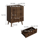 Semiocthome Modern 3 Drawer Dresser, Chest of Drawer for Bedroom,Wood Storage Dresser, Walnut