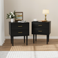 Semiocthome Nightstand with 2 Drawers, Bedside Table for Bedroom, End Tables for Living Room, Black