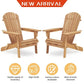 Smuxee Folding Adirondack Chair Sets of 2, Wood Chair for Outdoor Patio