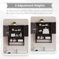 Semiocthome Bathroom Medicine Cabinet Storage Wall Mounted with Towel Bar and 2 Door in Brown