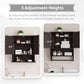 Semiocthome Bathroom Medicine Cabinet Wood 2 Doors Wall Cabinet over the Toilet Storage in Brown
