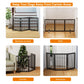 Smart FENDEE Bamboo Dog Gate Freestanding Pet Gate with 2 Support Feet for Doorways,Black,24"H