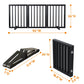Smart FENDEE Bamboo Dog Gate Freestanding Pet Gate with 2 Support Feet for Doorways,Black,24"H