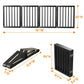 Smart FENDEE Bamboo Dog Gate Freestanding Pet Gate with 2 Support Feet for Doorways,Black,24"H,4 Panel