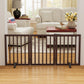 Smart FENDEE Dog Gate Bamboo Foldable Pet Gate for Doorway,24"H,Brown