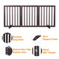 Smart FENDEE Dog Gate Bamboo Foldable Pet Gate for Doorway,24"H,Brown