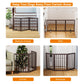 Smart FENDEE Dog Gate Bamboo Foldable Pet Gate for Doorway,24"H,Brown