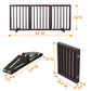 Smart FENDEE Dog Gate Bamboo Foldable Pet Gate for Doorway,24"H,Brown
