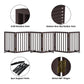 Smart FENDEE 6 Panels Foldable Dog Gate Extra Wide Entryway Freestanding Bamboo Pet Fence, 24"H,Brown