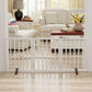 Smart FENDEE Bamboo Dog Gate Foldable Pet Gate for Doorway, 2 Metal Stands, White,Expands Up to 55"W