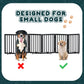 Smart FENDEE 6 Panels Foldable Dog Gate Extra Wide Entryway Freestanding Bamboo Pet Fence, 24"H,White