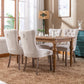 Semiocthome Modern Tufted Dining Chair Set of 2,Velvet Chair with Rivets, Dining Room