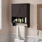 Smuxee Bathroom Storage Cabinets with Doors and Shelves,Towel Bar,over the Toilet Storage