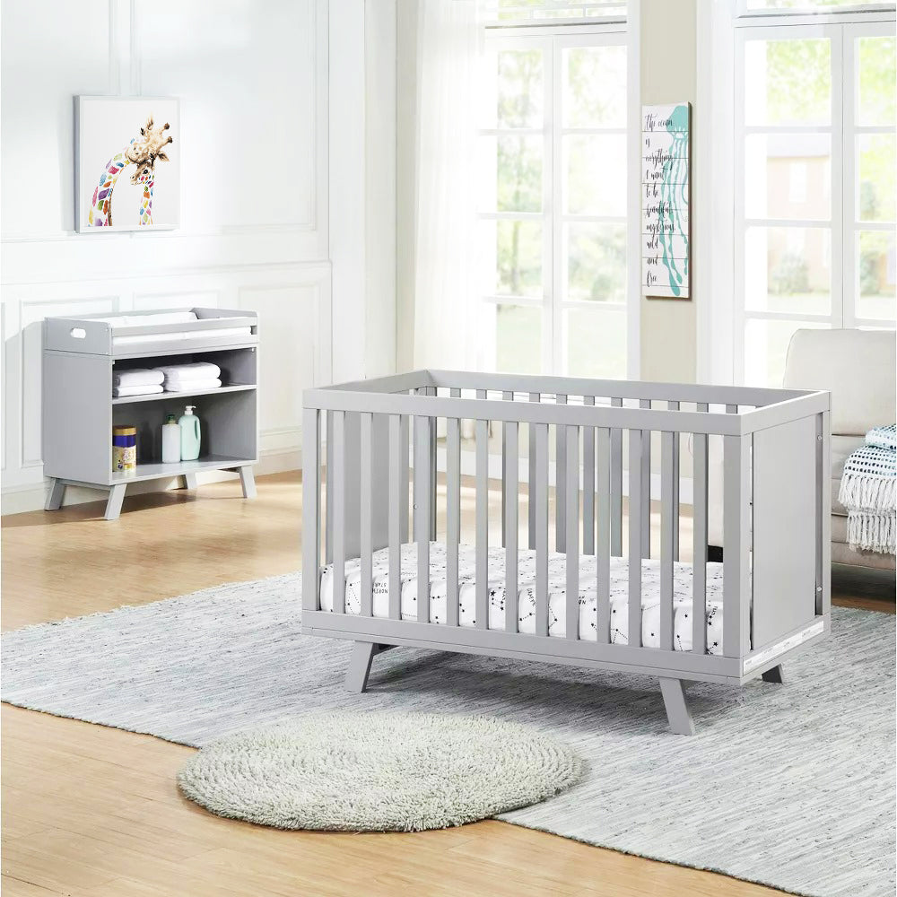 Semiocthome Livia 3-in-1 Convertible Island Crib Gray