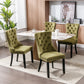 Semiocthome Modern Tufted Dining Chair Set of 2,Velvet Chair with Rivets, Dining Room