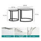 Semiocthome Modern Nesting Coffee Table Set,End Table for Living Room, 23.6" W, White,Marble Pattern