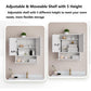 Semiocthome over the Toilet Storage Wall Medicine Cabinet with 2 Doors and Adjustable Shelves, Bathroom Cabinets, White