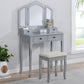 Smuxee Kids Vanity Set with Mirror,Makeup Table and Vanity Stool,Girls Bedroom Furniture