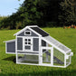 Algherohein Chicken Wire Wood Chicken Coop Rabbit Hutch Kennels House,Outdoor Large Animal Home,Gray
