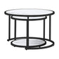 Smart FENDEE Modern Wood Nesting Coffee Table