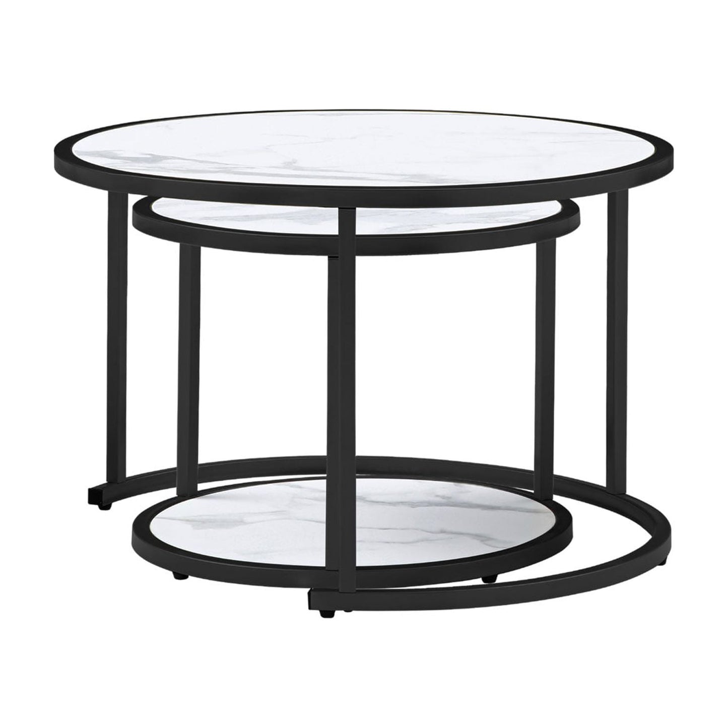Smart FENDEE Modern Wood Nesting Coffee Table