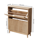 Semiocthome 31.5" Modern Shoe Cabinet, Shoe Storage Cabinet with 2 Flip Drawers for Entryway, Natural