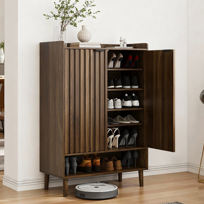 Semiocthome 6-Tier Shoe Storage Cabinet with Adjustable Shelves, Shoe Cabinet for Entryway
