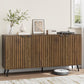 Algherohein Modern Sideboard and Buffets with 1 Storage Shelf,Entryway Fluted Cabinet with Doors