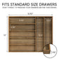 Semiocthome Drawer Organizer Silverware Organizer Kitchen Utensil Holder,7 Slots, Acacia Wood