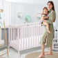 Palmer 3-in-1 Convertible Island Crib Pastel Pink