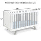 Semiocthome Livia 3-in-1 Convertible Island Crib White/Gray
