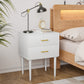 Smuxee Classic Nightstand with 2 Drawer Black Bedside Table for Bedrooms
