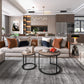 Smuxee Modern Round Wood Nesting Coffee Table Set,End Table for Living Room