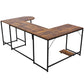 U-shaped Computer Desk, Industrial Corner Writing Desk with CPU Stand, Gaming Table Workstation Desk for Home Office