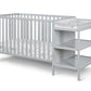 Palmer 3-in-1 Convertible Crib and Changer Combo Gray